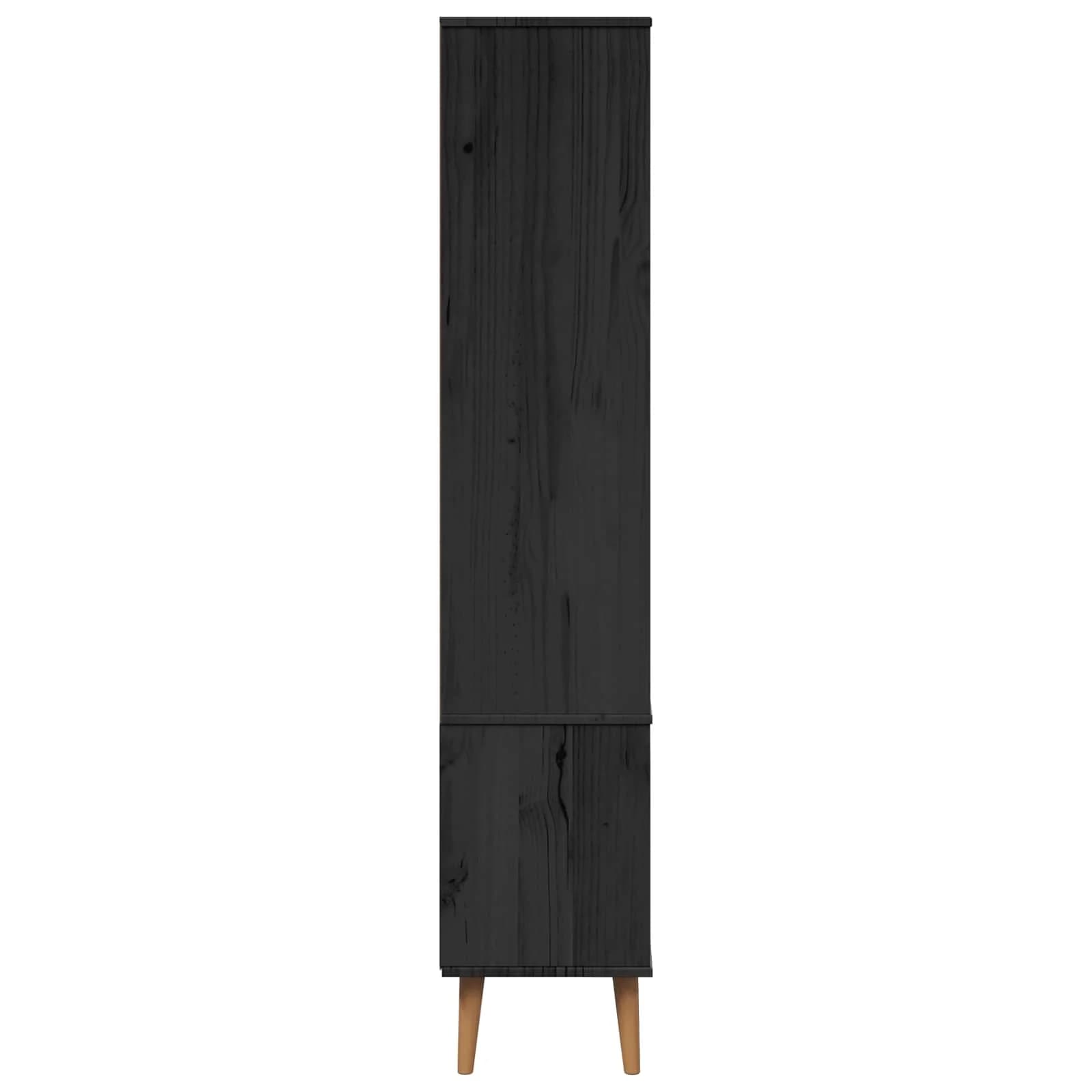 Stekleni prikazni kabinet MOLDE 90 x 35 x 175 cm Trdna borovina - slika 5