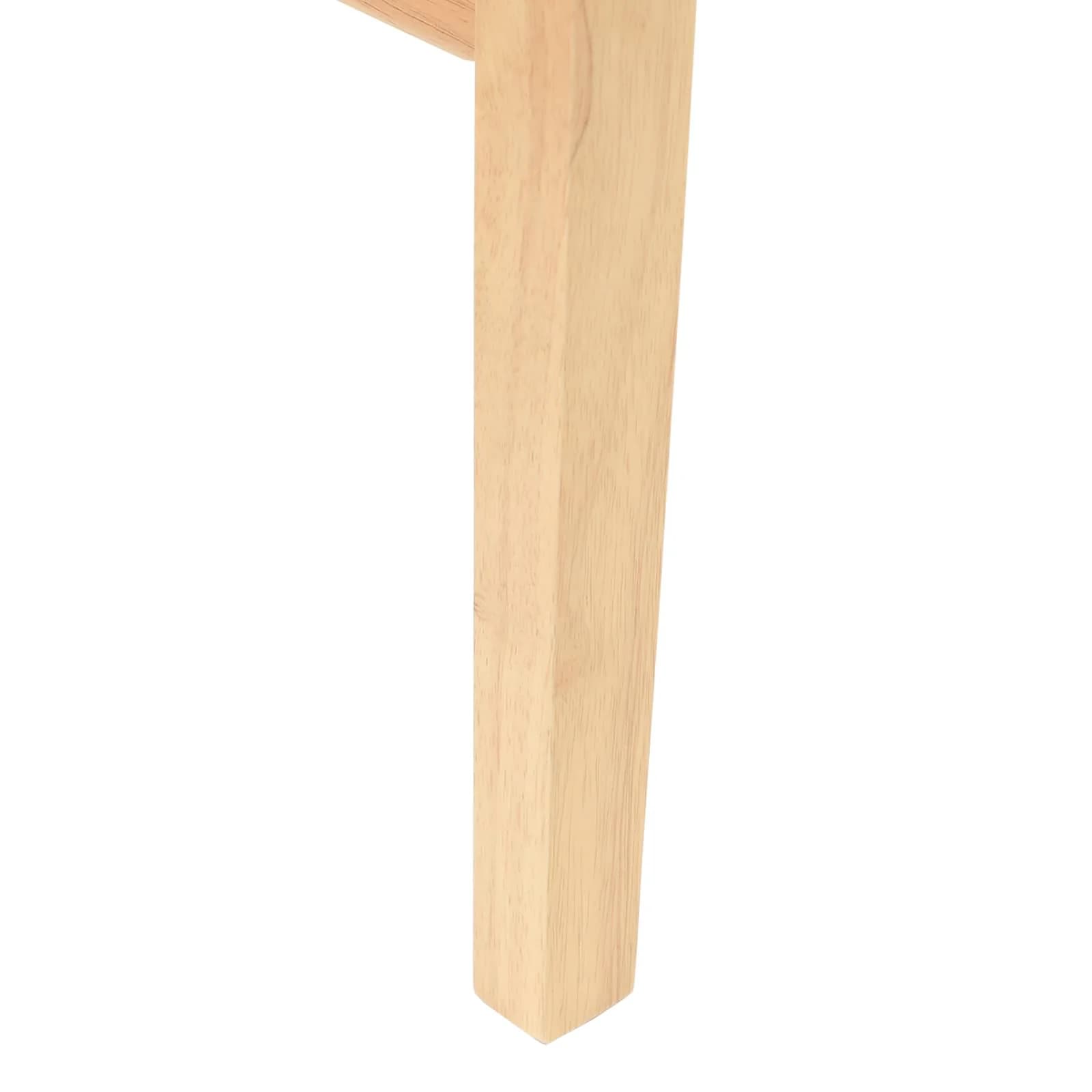 Jedilni stoli 2 kos Masivno gumovo les Naravna 43 x 54 x 89 cm - slika 10