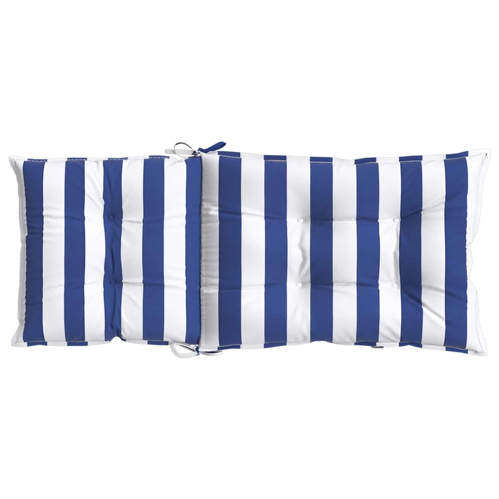 Zunanja blazina 6 pcs Modra in bela 120 x 50 x 7 cm Blago - slika 7