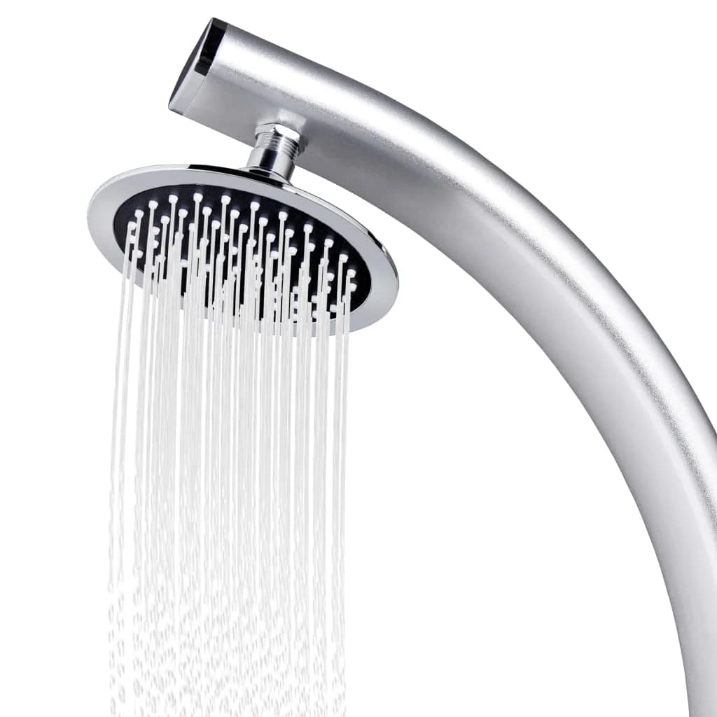 Vrtni tuš s sivim podstavkom 220 cm aluminij - slika 10