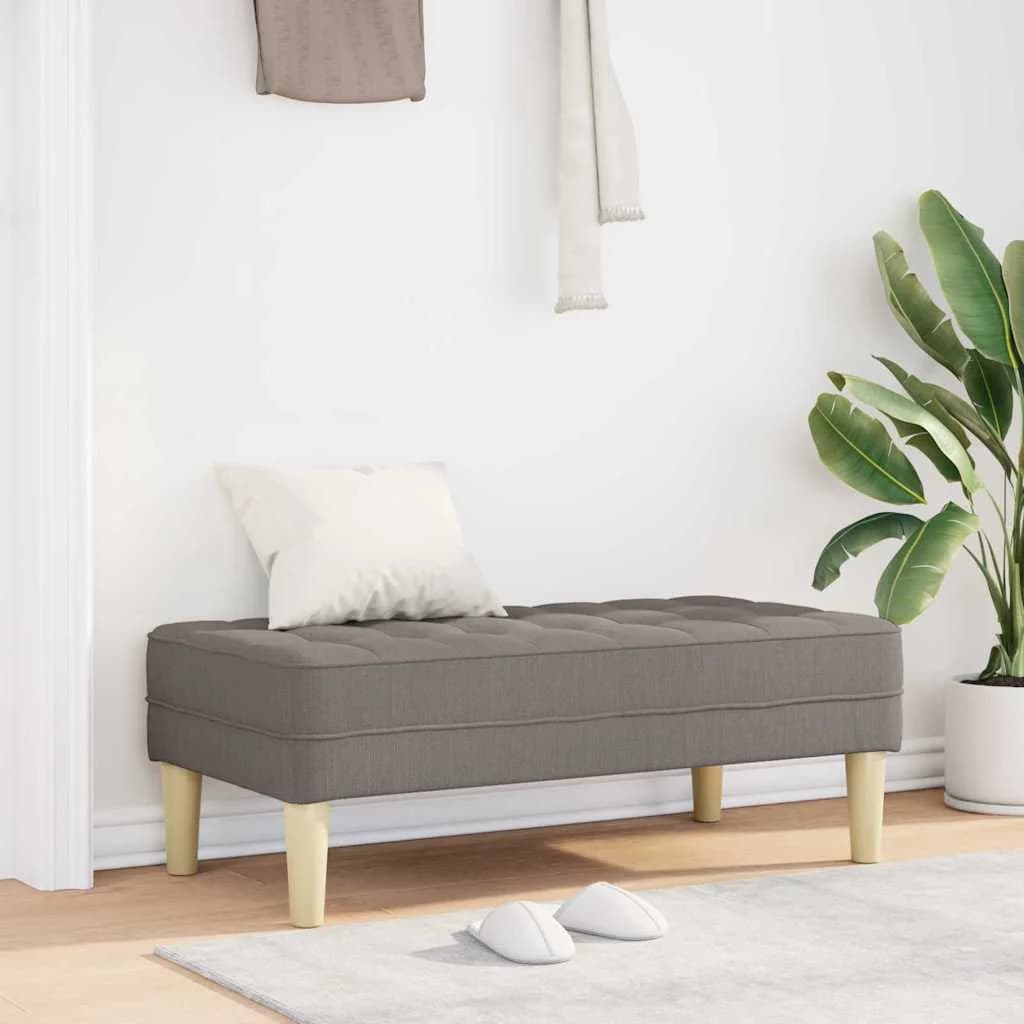 klop z blazino Taupe 113 x 57 x 39 cm blago