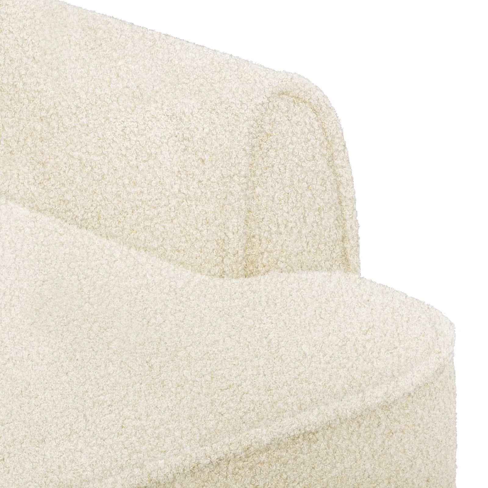 Dvojnica s gumbi Krem 117 x 67 x 77 cm Bouclé - slika 6
