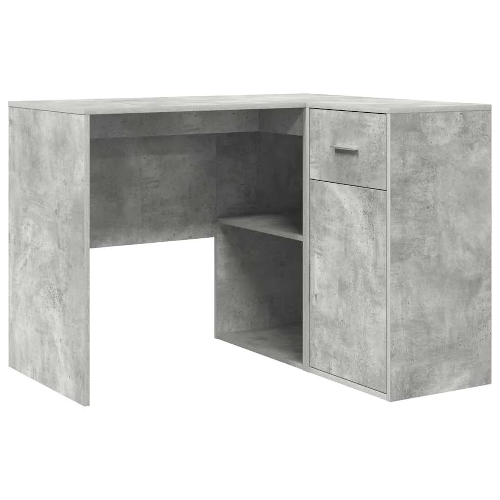Kotniška miza s predalom Betonsko siva 102 x 88 x 75 cm - slika 2