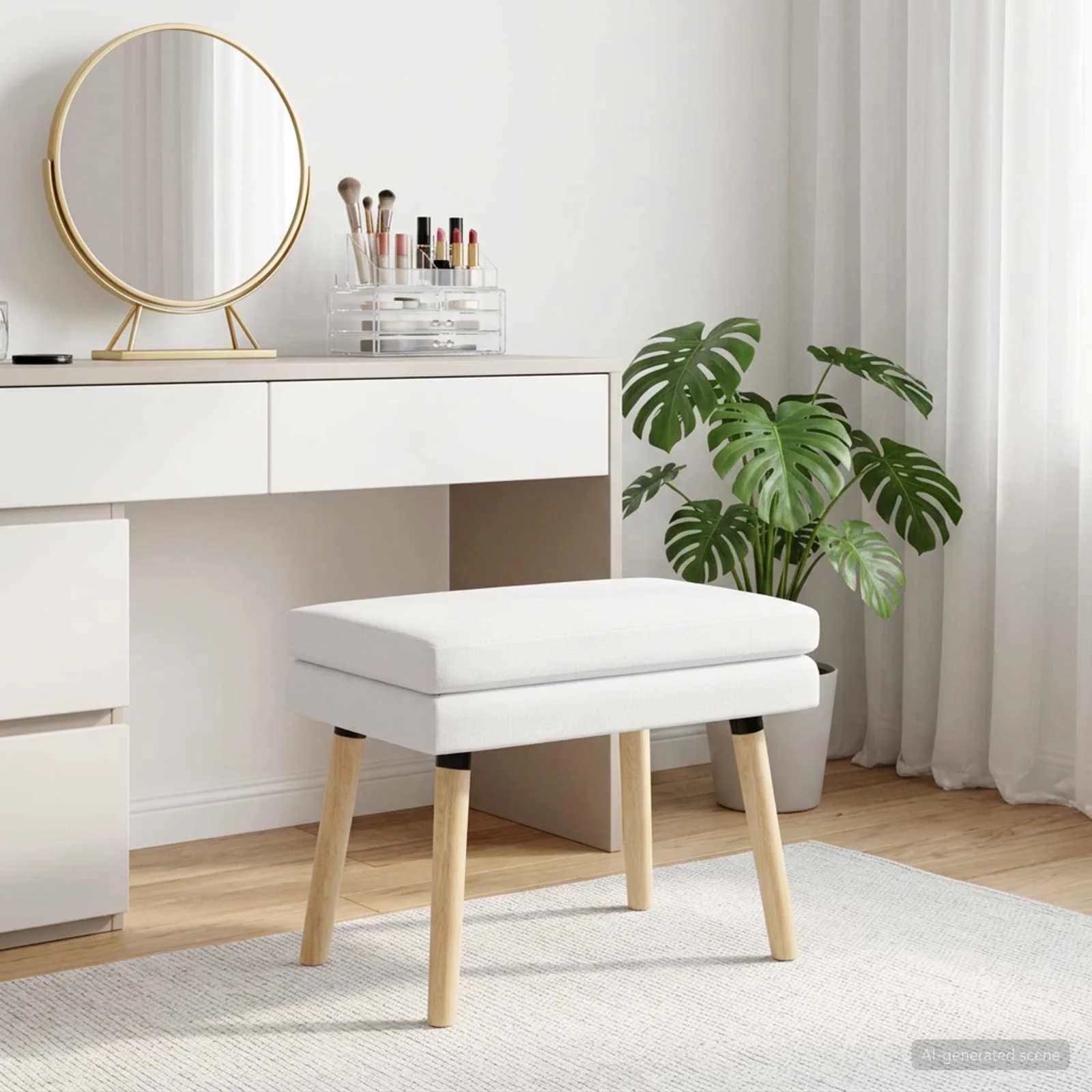 Dvojna klop Bela 60 x 40 x 46 cm Blago