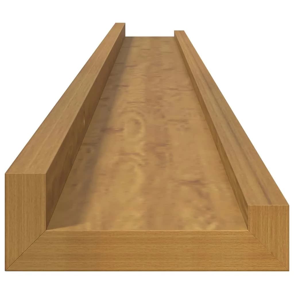 Stenska polica Montaža za steno 4 kos Bež 100 x 9 x 3 cm - slika 8