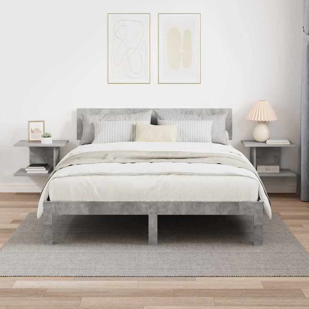 Nočna omarica 2 kos Betonsko siva 40 x 30 x 25 cm - slika 4