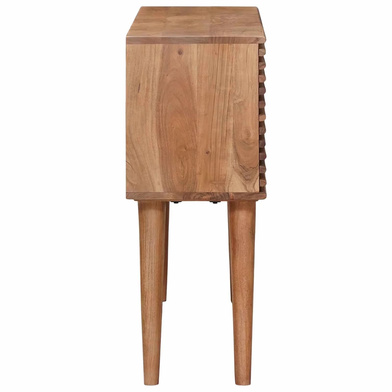 Ročno izdelana končna miza Teak rjava 100 x 30 x 75 cm - slika 6