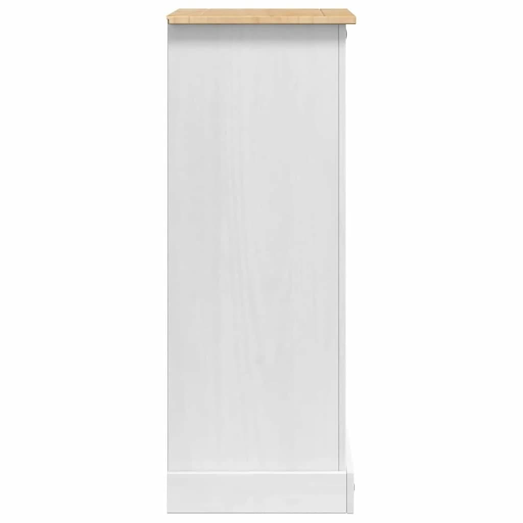 Nočna omarica Corona Bela 53 x 39 x 103 cm Masivno borovo les - slika 7