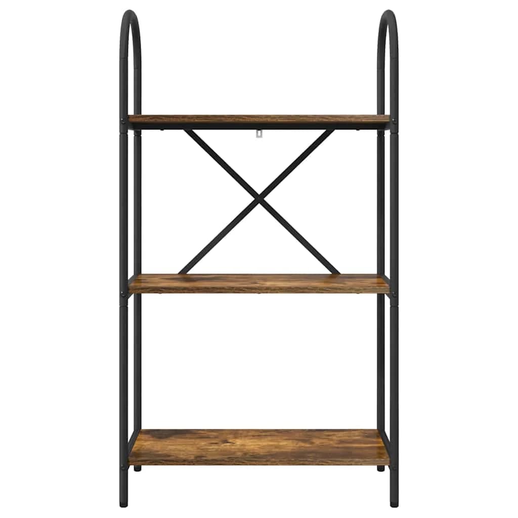 Knjižna polica 3 nivojev 60 x 30 x 109 cm Inženirski les - slika 5