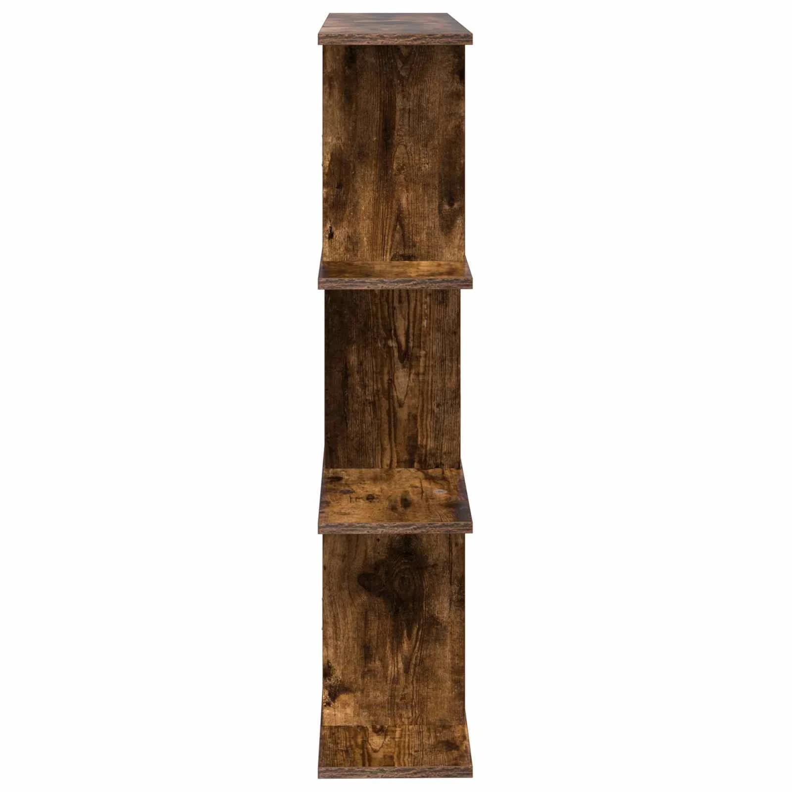 Stenska polica Dimljen hrast 102 x 20 x 96 cm Inženirski les - slika 6