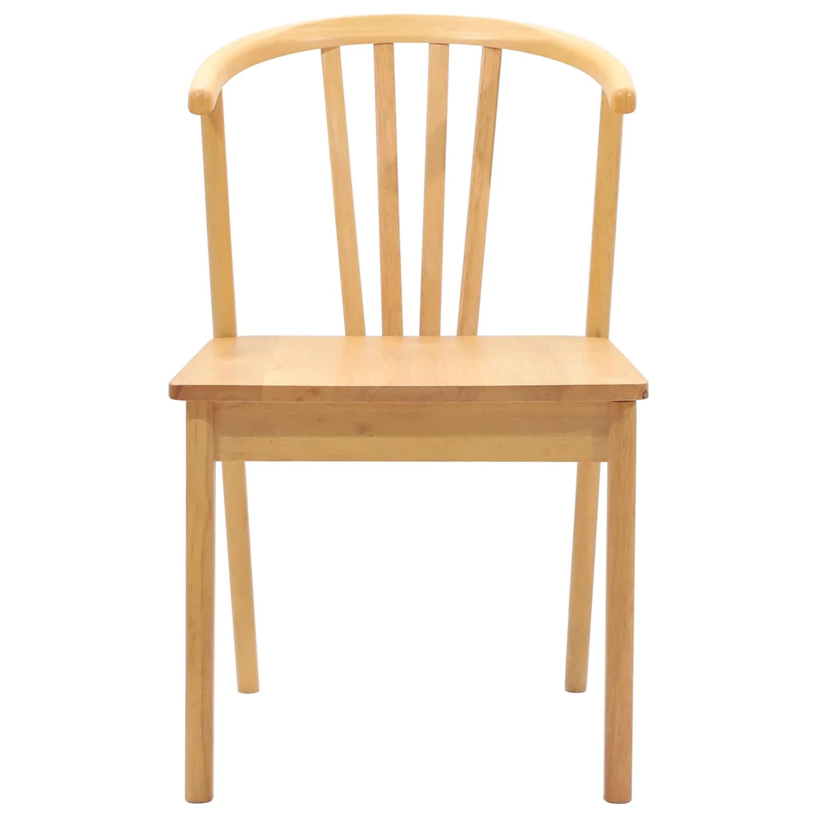 Jedilni stol 2 kos Trda guma Naravna 51 x 61 x 80,5 cm - slika 5