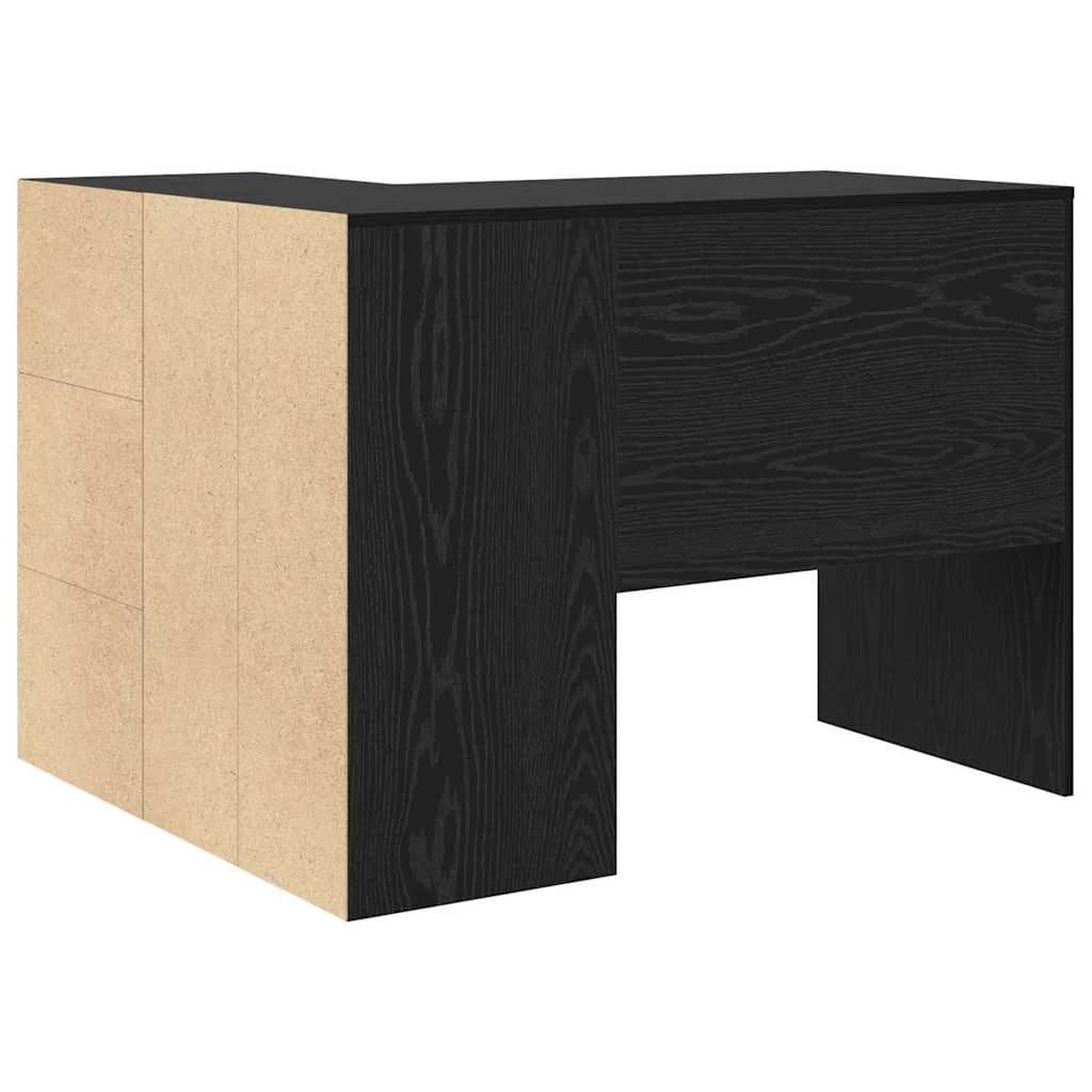 Kotniška miza s predalom Črna Orehovina 102 x 88 x 75 cm - slika 9