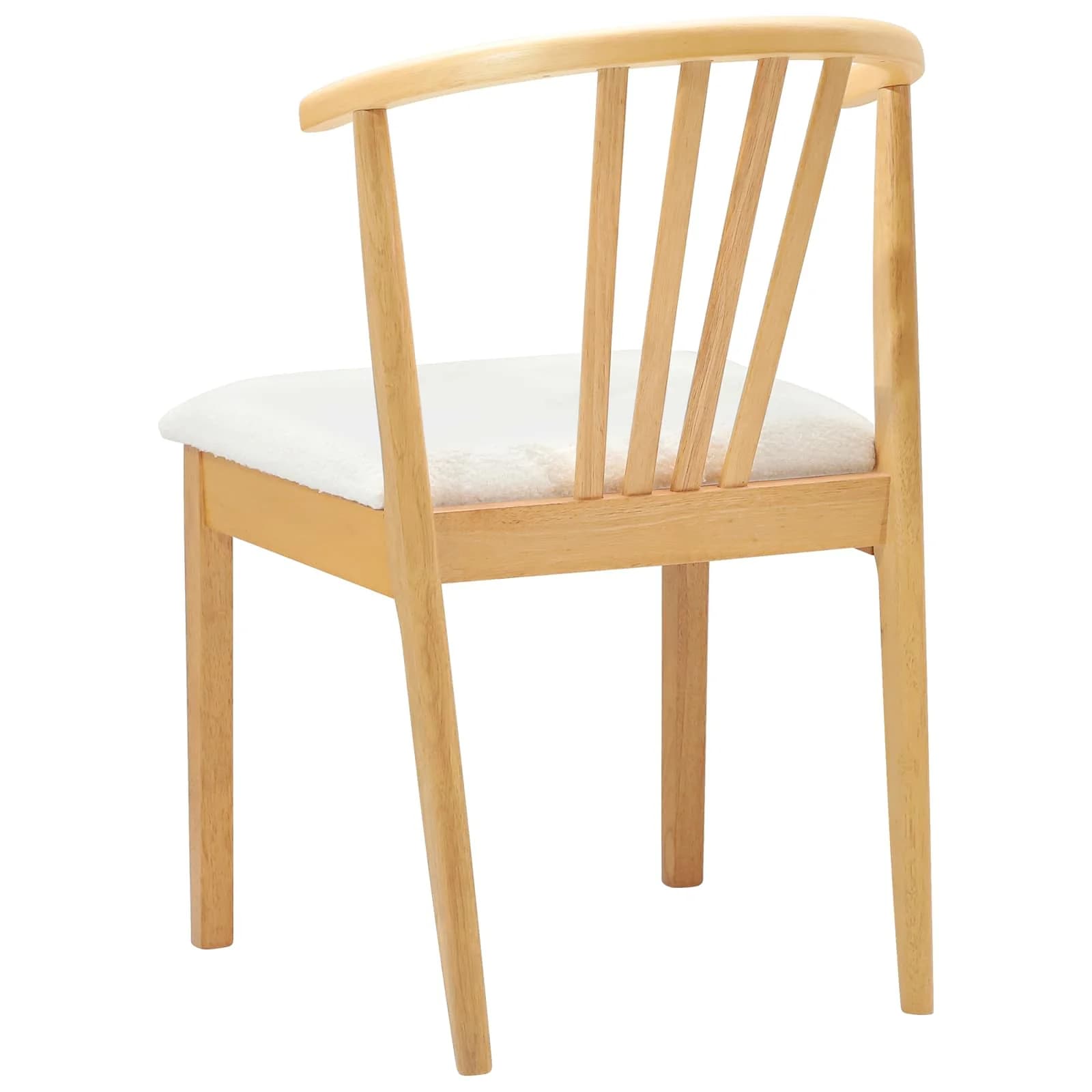 Jedilni stol 2 kos Trda guma Naravna in bela 51 x 61 x 80,5 cm - slika 7