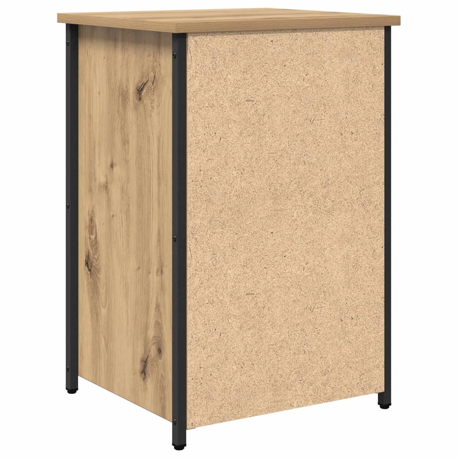 Nočna omarica 2 kos Rjava 40 x 36 x 60 cm Trdna obnovljena les - slika 9