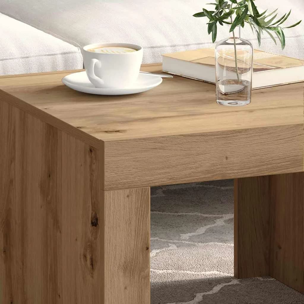 Klubska miza Umetni hrast 50 x 50 x 35 cm Inženirski les - slika 4