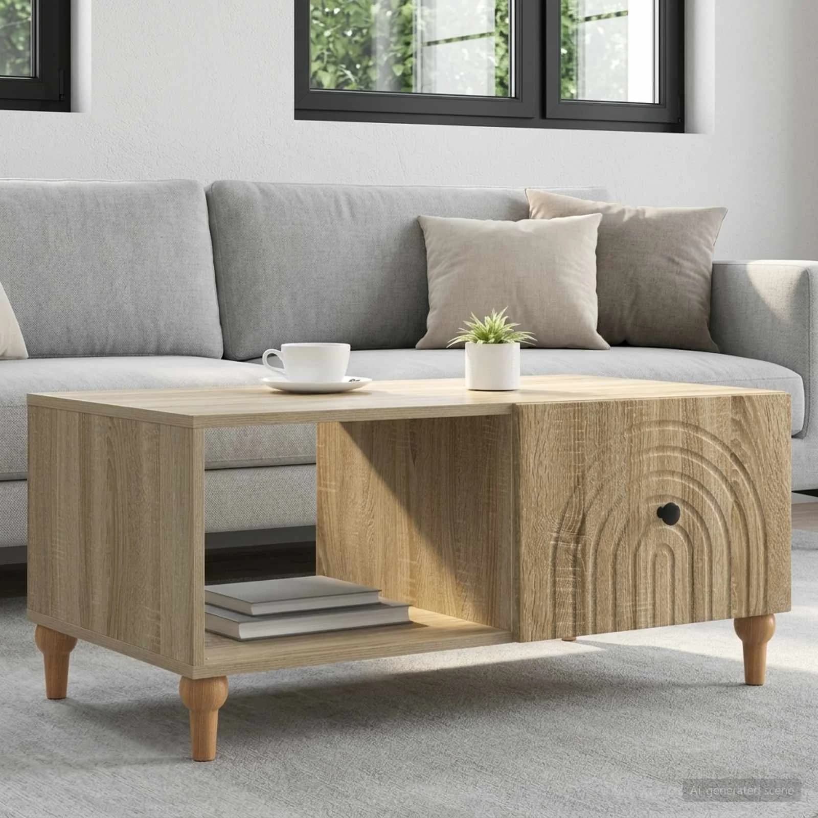 Klubska miza Sonoma hrast 90 x 50 x 40 cm Inženirski les