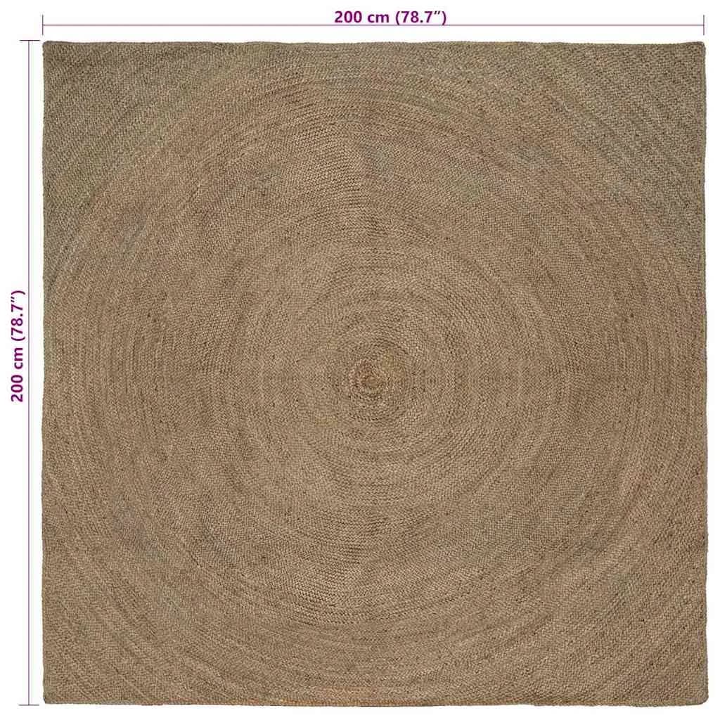 Preproge za površine Siva 200 x 200 cm Juta - slika 7