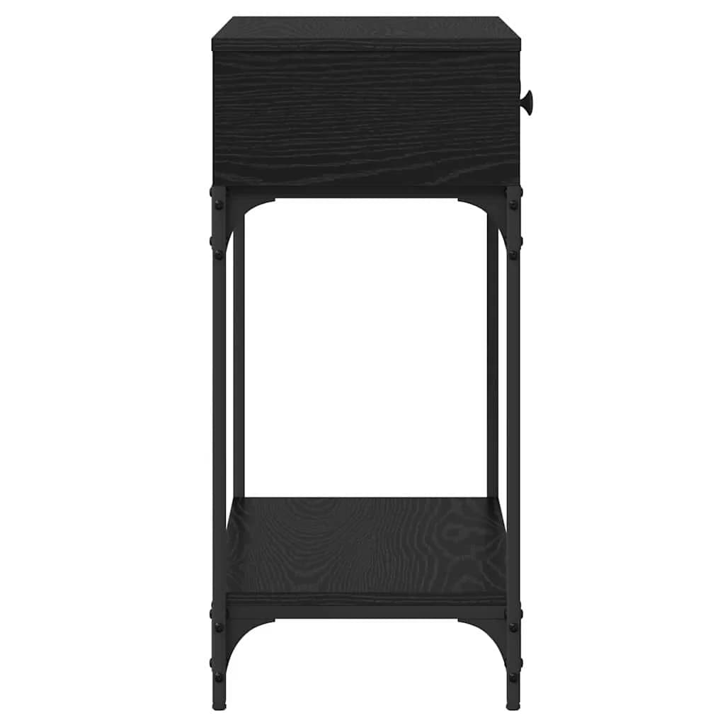 Konzolna miza Črni hrast 75 x 34,5 x 75 cm Inženirski les - slika 7