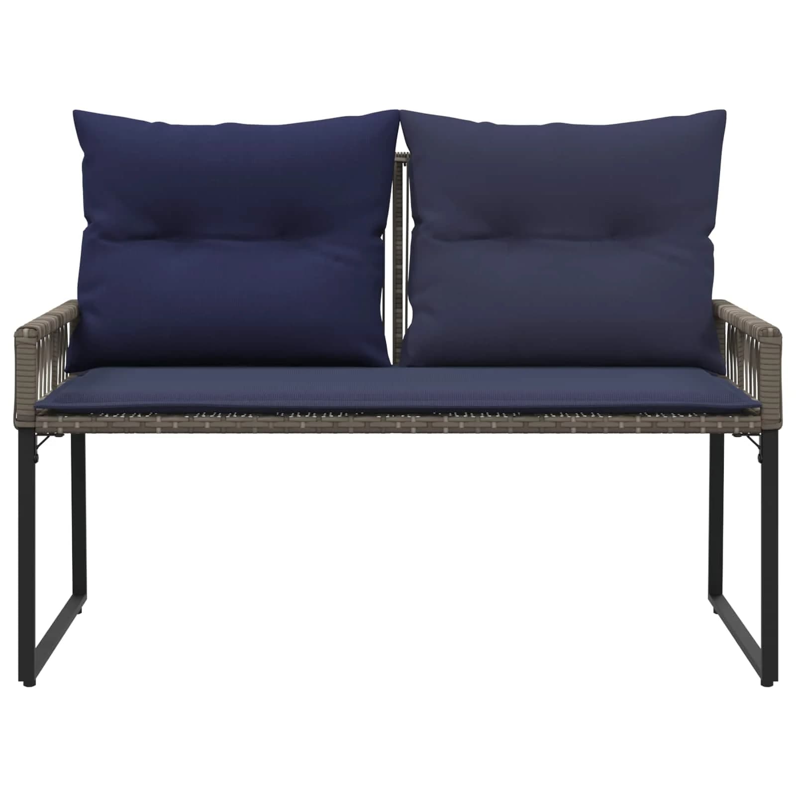 Zunanja klop 2 -Seater 4 kos 110 x 59 x 82 cm poli ratan - slika 5
