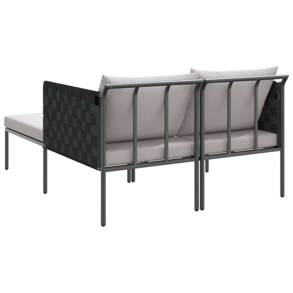 Ležalnik Antracit 153 x 115 x 69.5 cm Prašno lakirano jeklo - slika 8