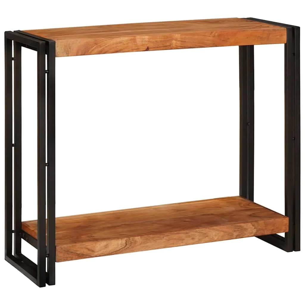 Konzolna miza Rjava 90 x 33 x 75 cm Masiven les akacije - slika 5