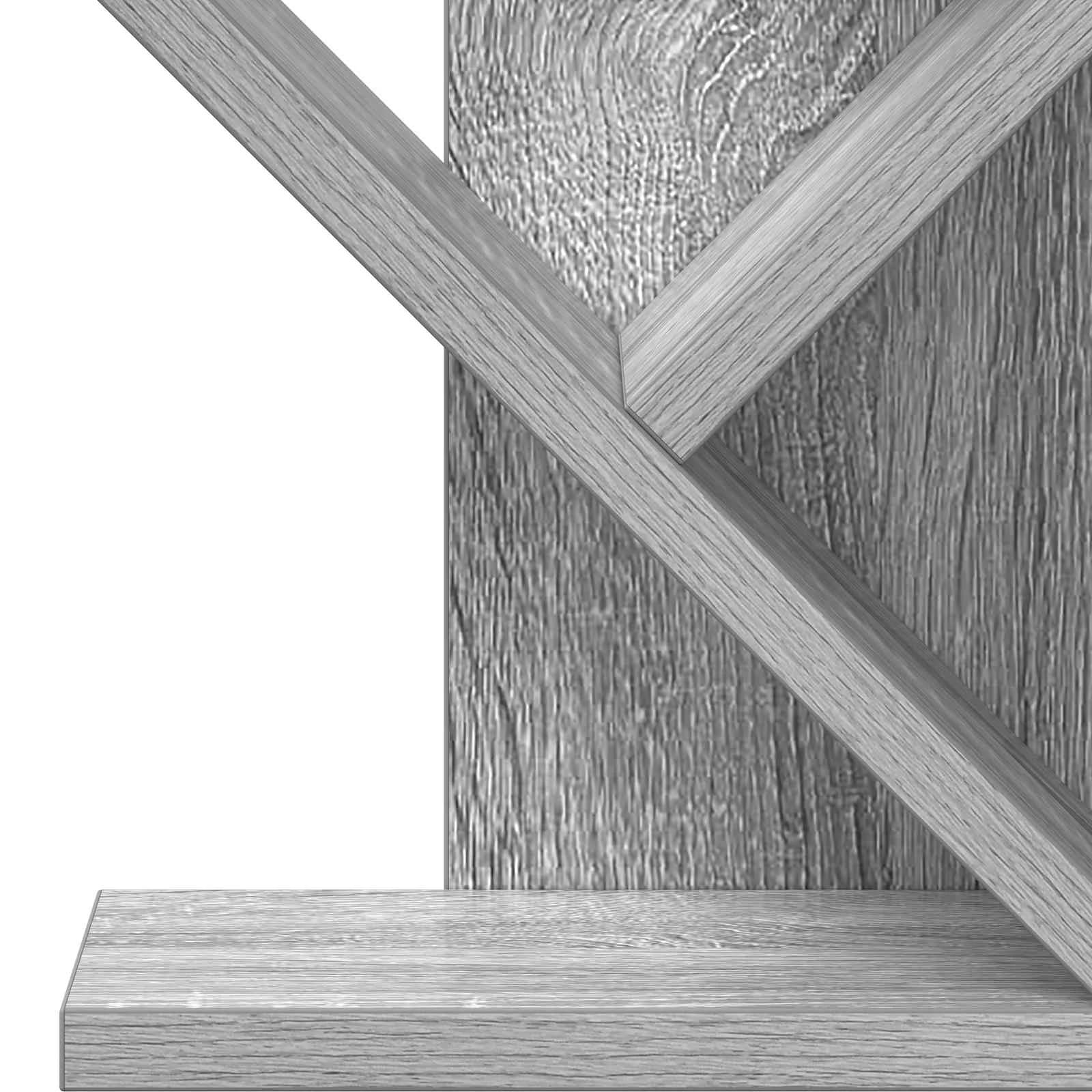 Lesena polica za knjige 4-tierska 30 x 18 x 60 cm Siva Sonoma - slika 7