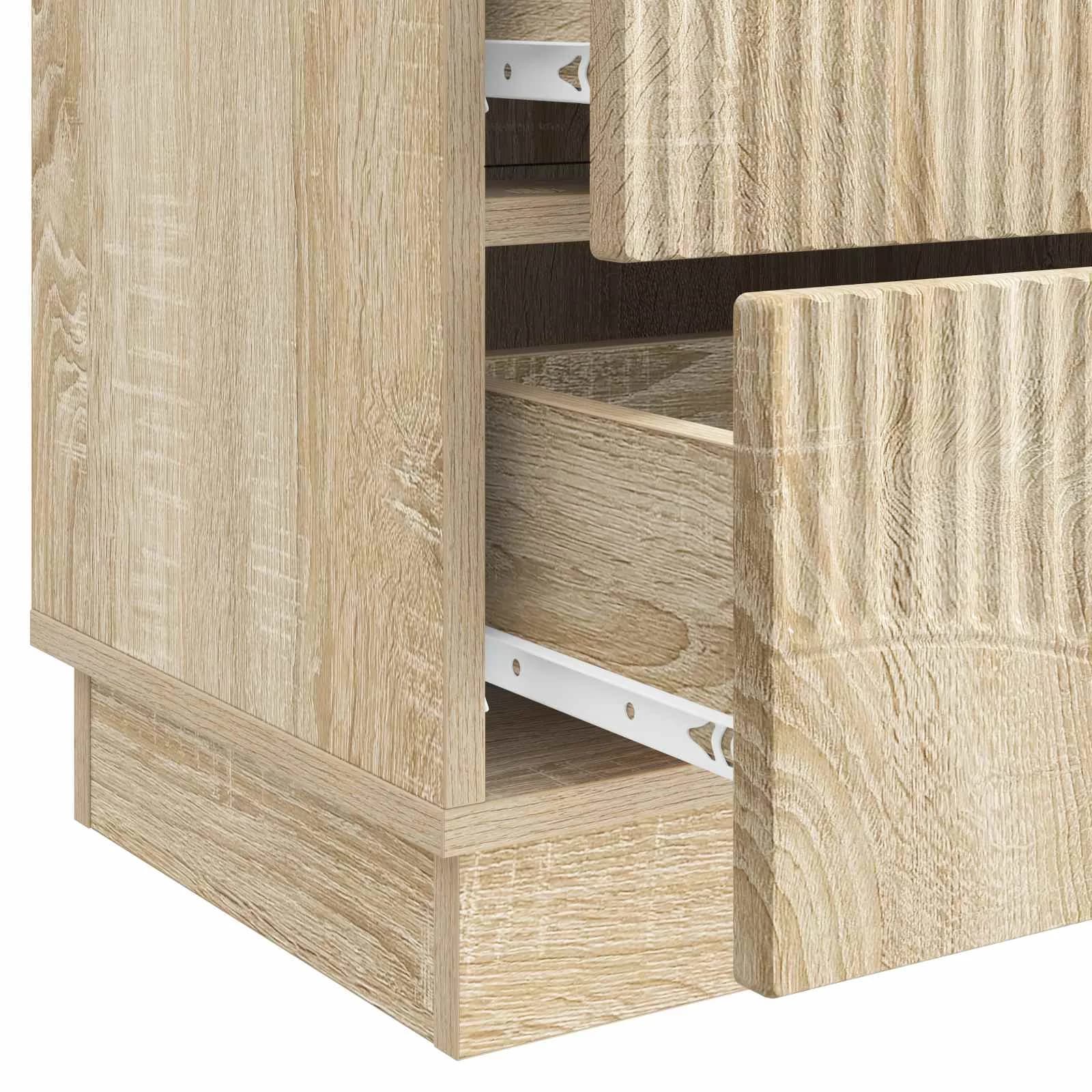 Nočna omarica Sonoma hrast 43 x 34,5 x 44,5 cm Inženirski les - slika 9