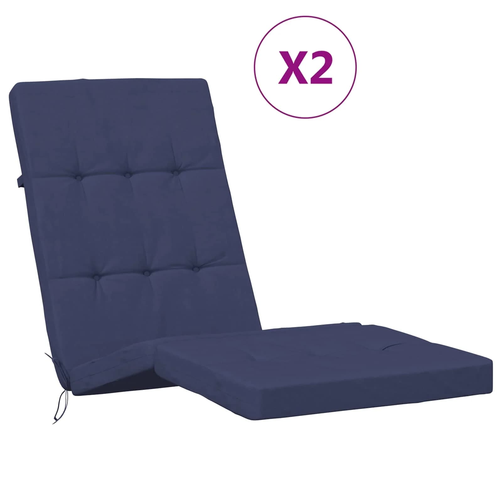 Zunanja blazina 2 kos Blago Temno modra 180 x 55 x 7 cm - slika 2