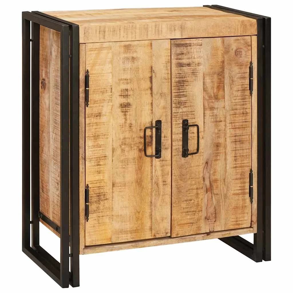 Nočna omarica Rjava 66 x 35 x 76 cm Trd, grob mango les - slika 2