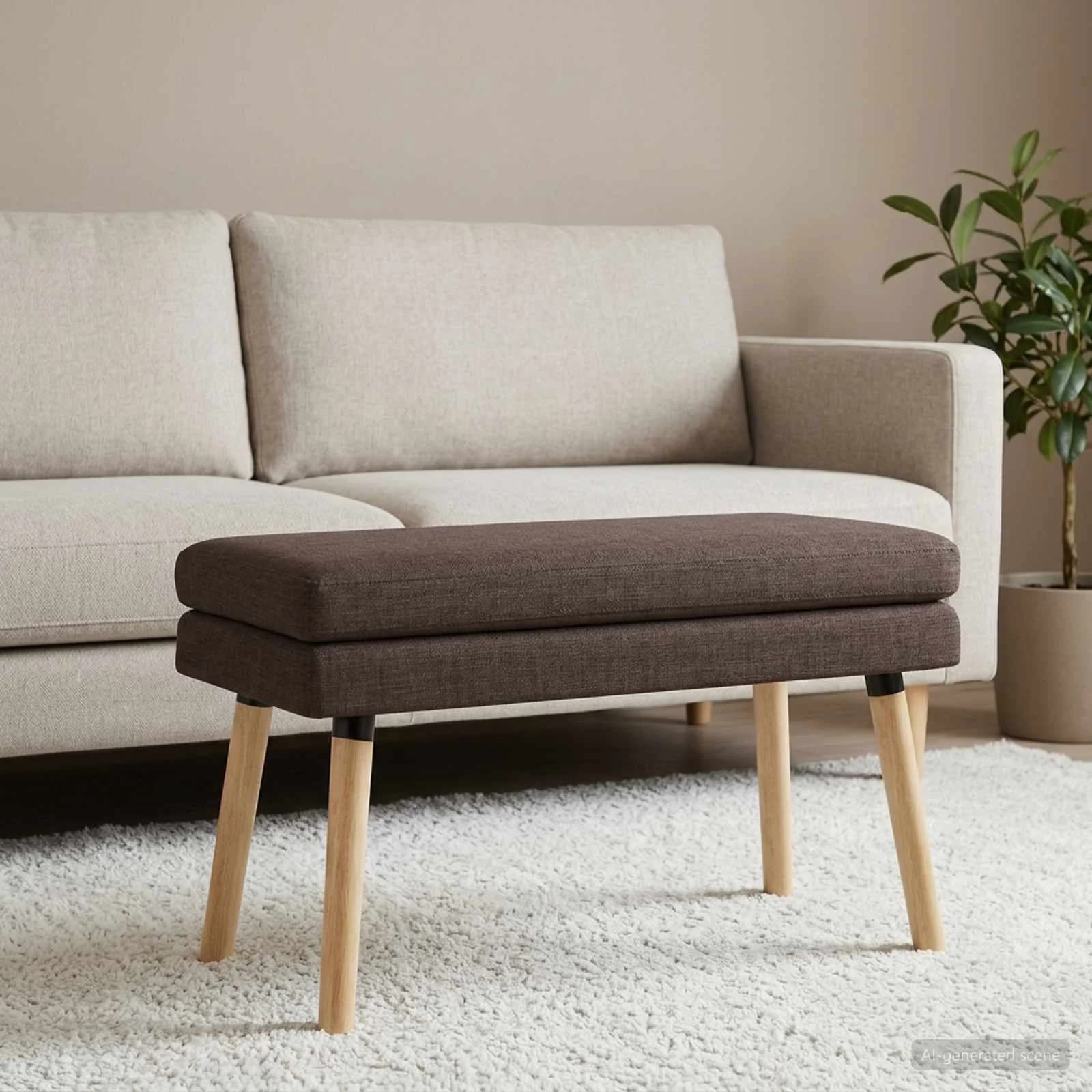 Dvojna klop Temno rjava 80 x 40 x 47 cm Blago