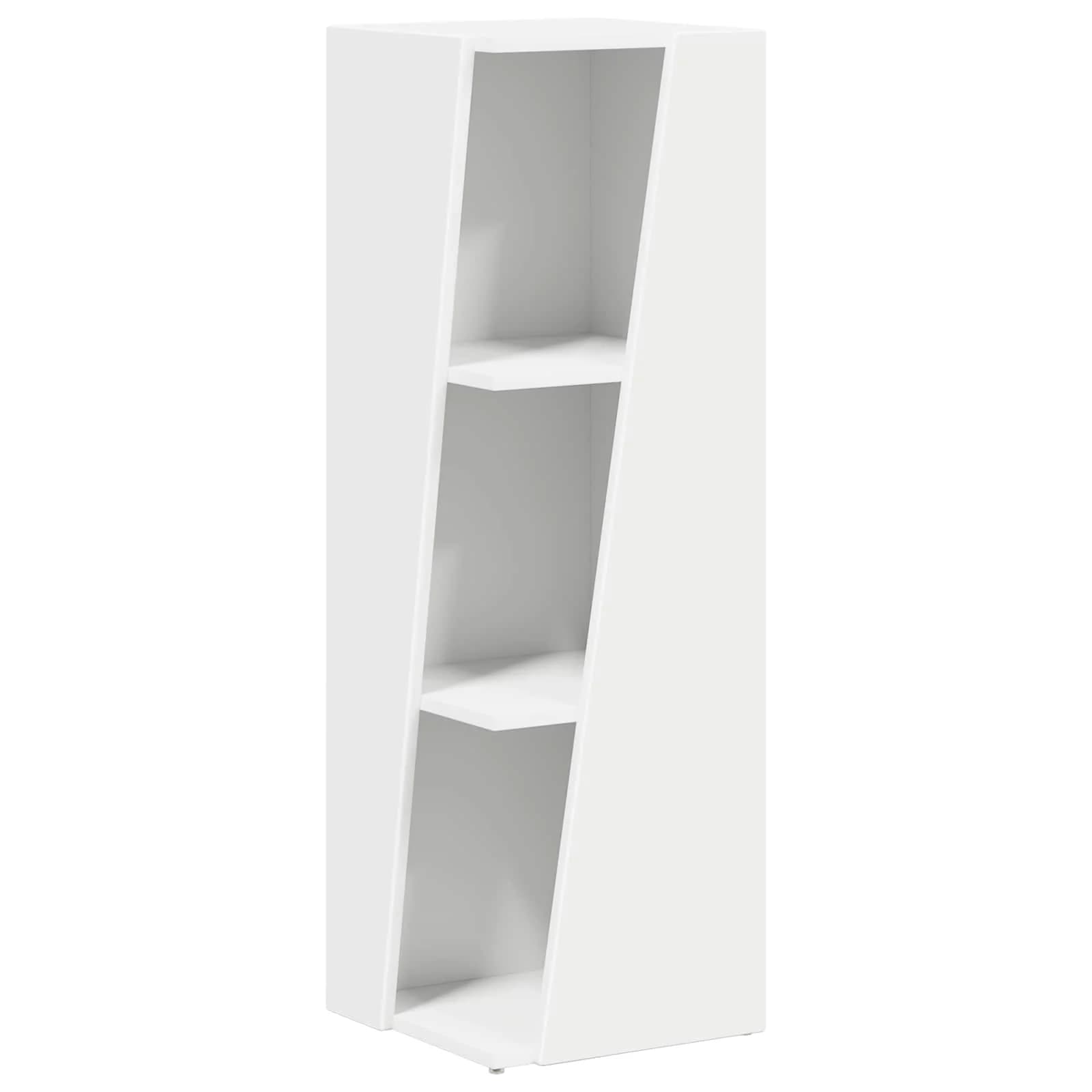 Stranski polic 33 x 32 x 100,5 cm Inženirski les Bela - slika 2