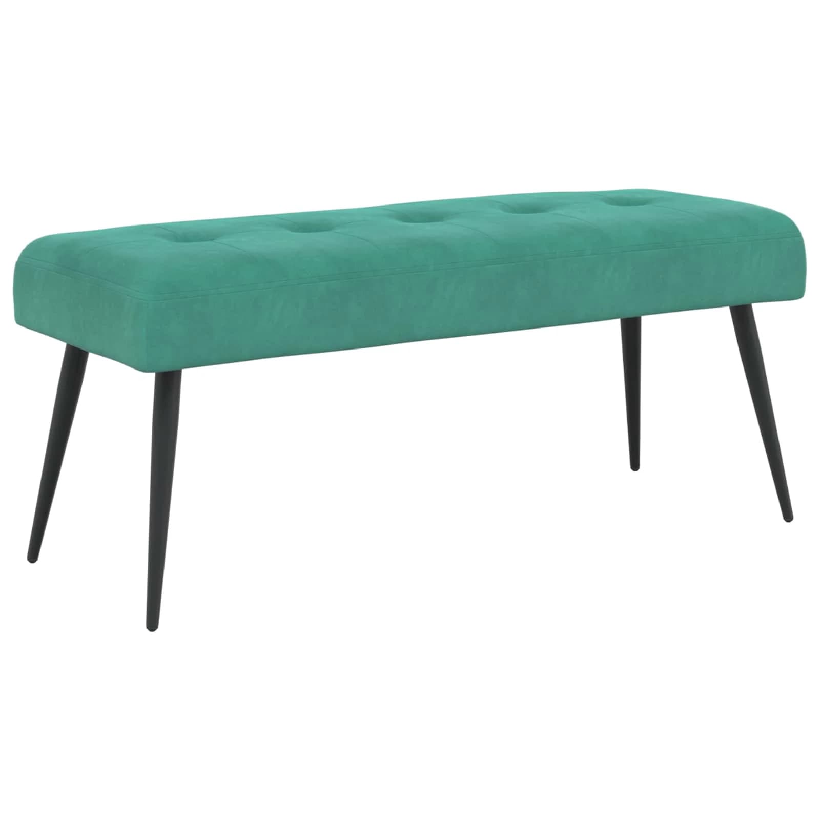Klop s gumbnim oblazinjenjem Turkizna 110 x 40 x 46 cm Žamet - slika 2