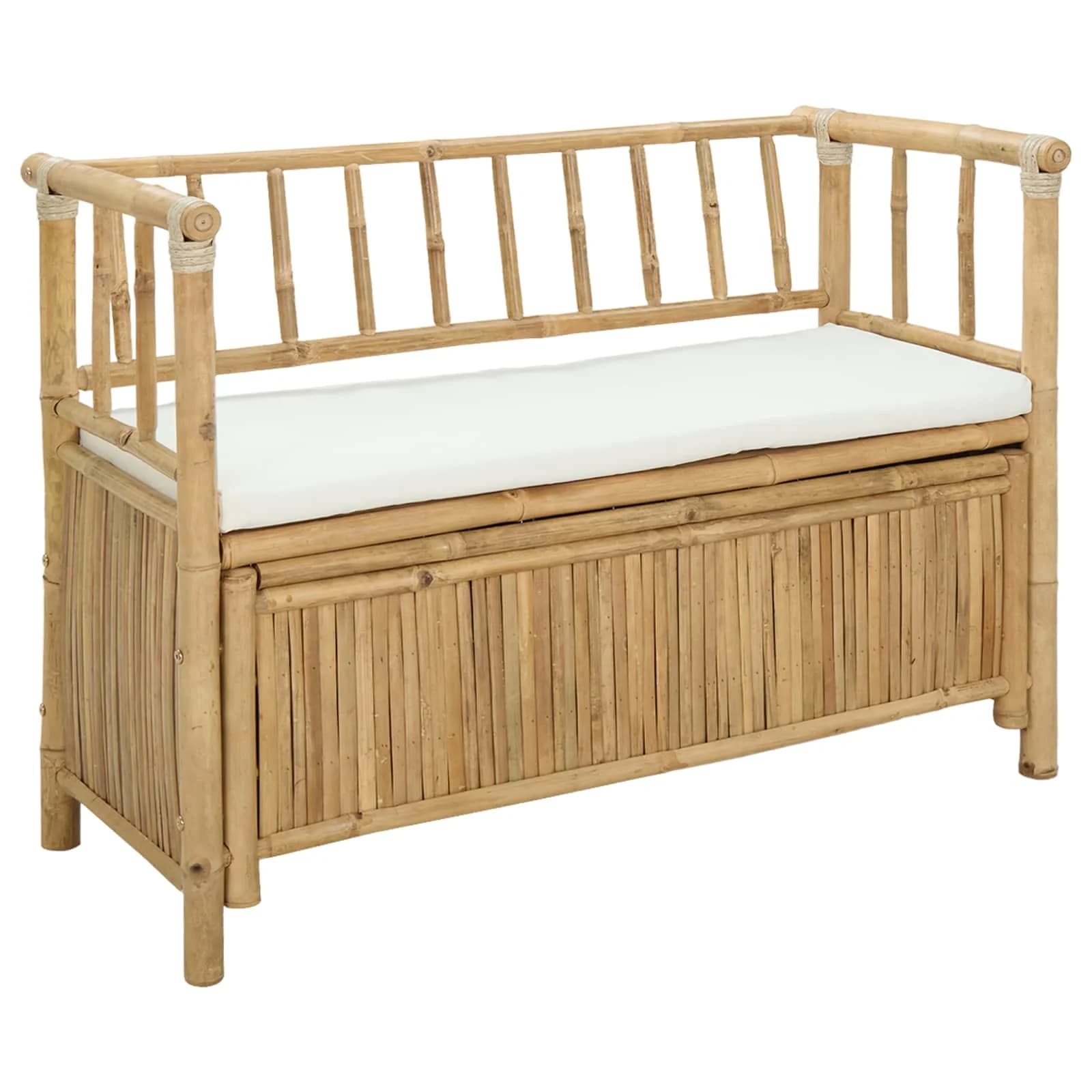 Parkovna Shramba Klop 110 x 47 x 80 cm Bambus Naravna - slika 2