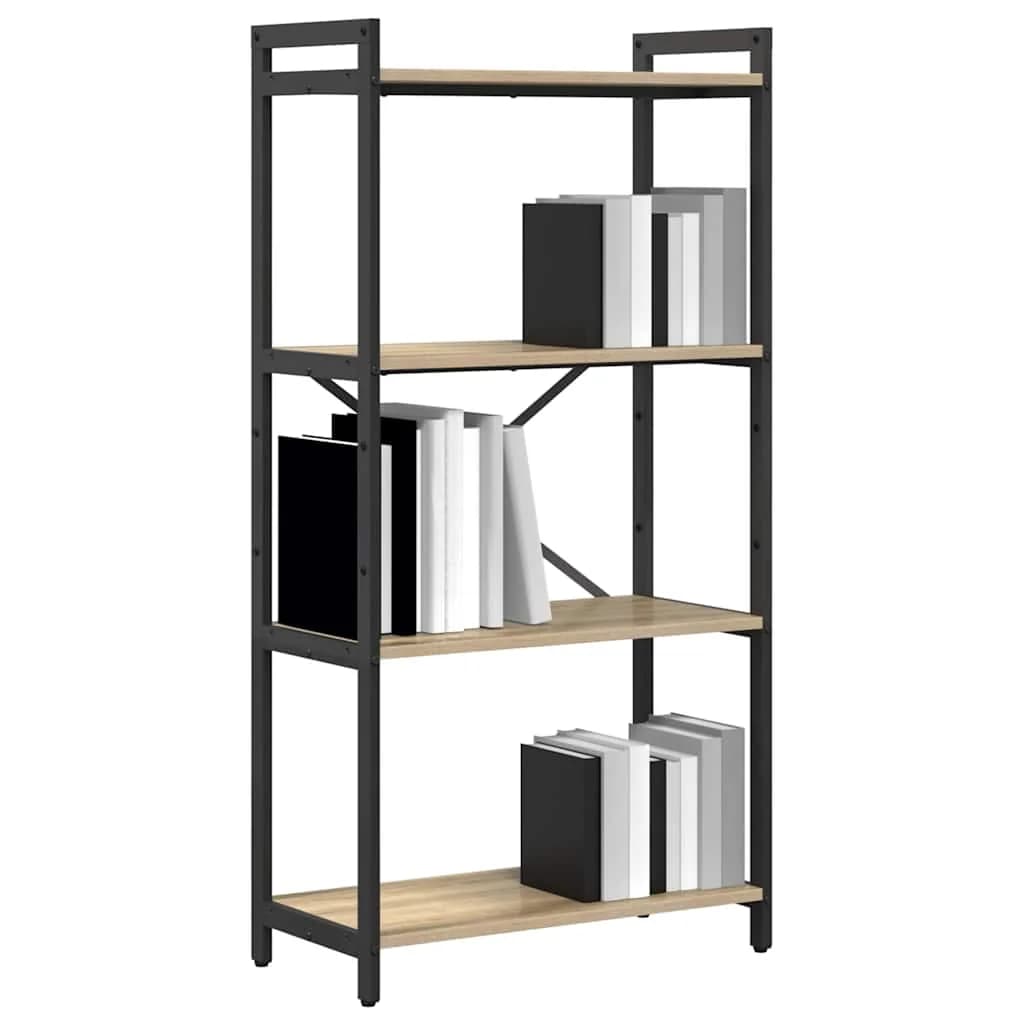 Knjižna polica 60 x 30 x 120 cm Inženirski les Sonoma hrast - slika 3