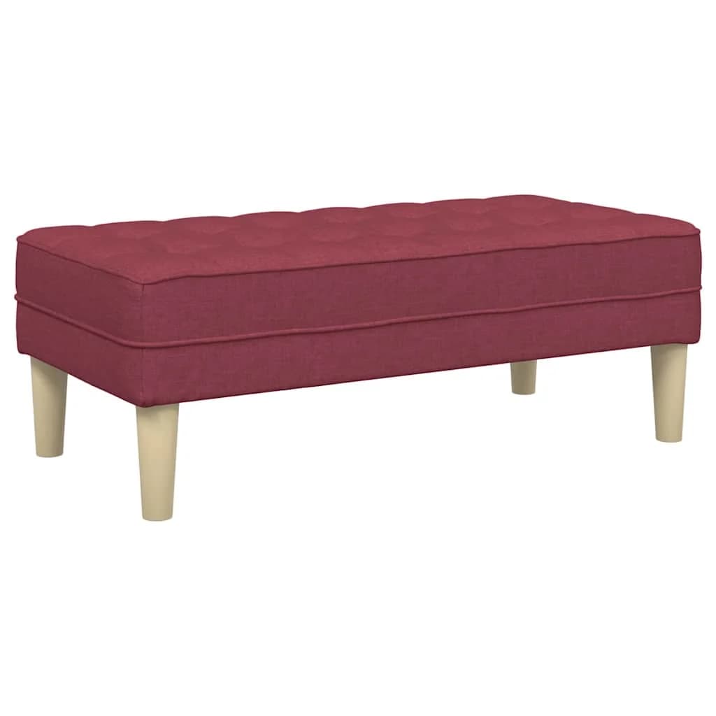 klop z blazino Vinorodna rdeča 113 x 57 x 39 cm blago - slika 2