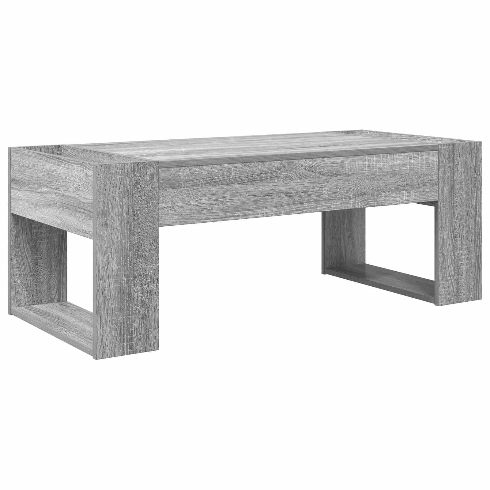 Klubska miza Siva Sonoma 110 x 50 x 41 cm Inženirski les - slika 7