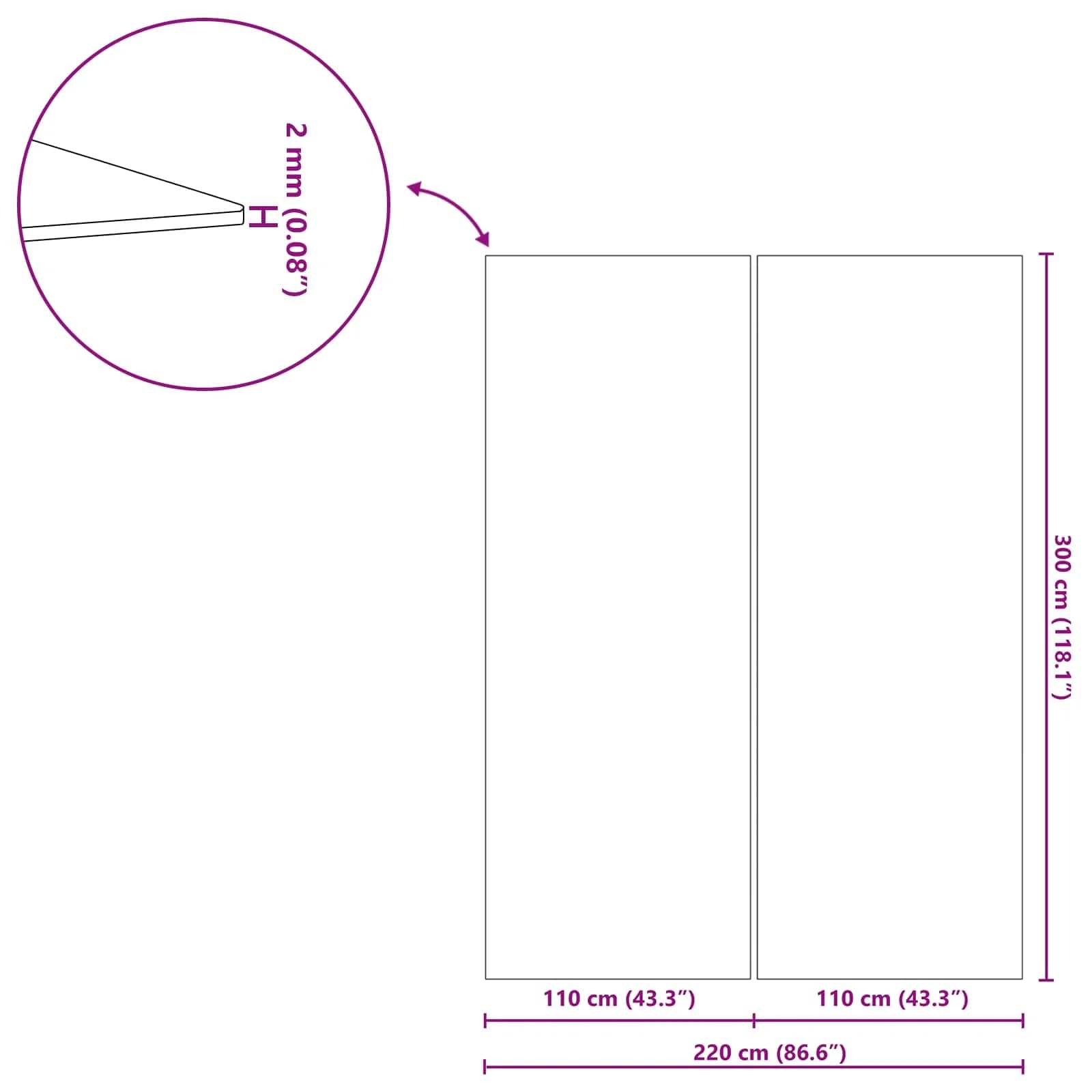 Podloga za bazen Črna 300 x 220 x 0,1 cm Netrdno blago - slika 10