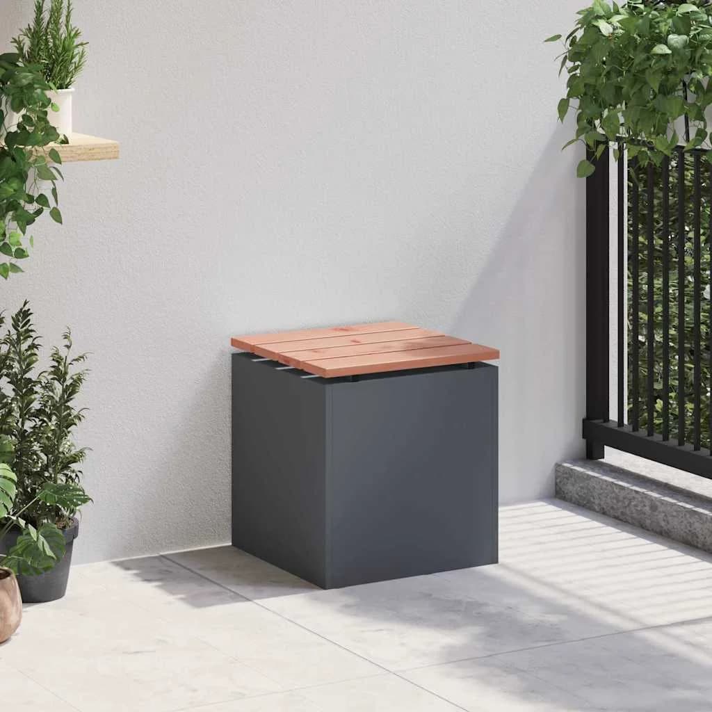 Vrtna klop Antracit 40 x 40 x 43 cm Jeklo - slika 3