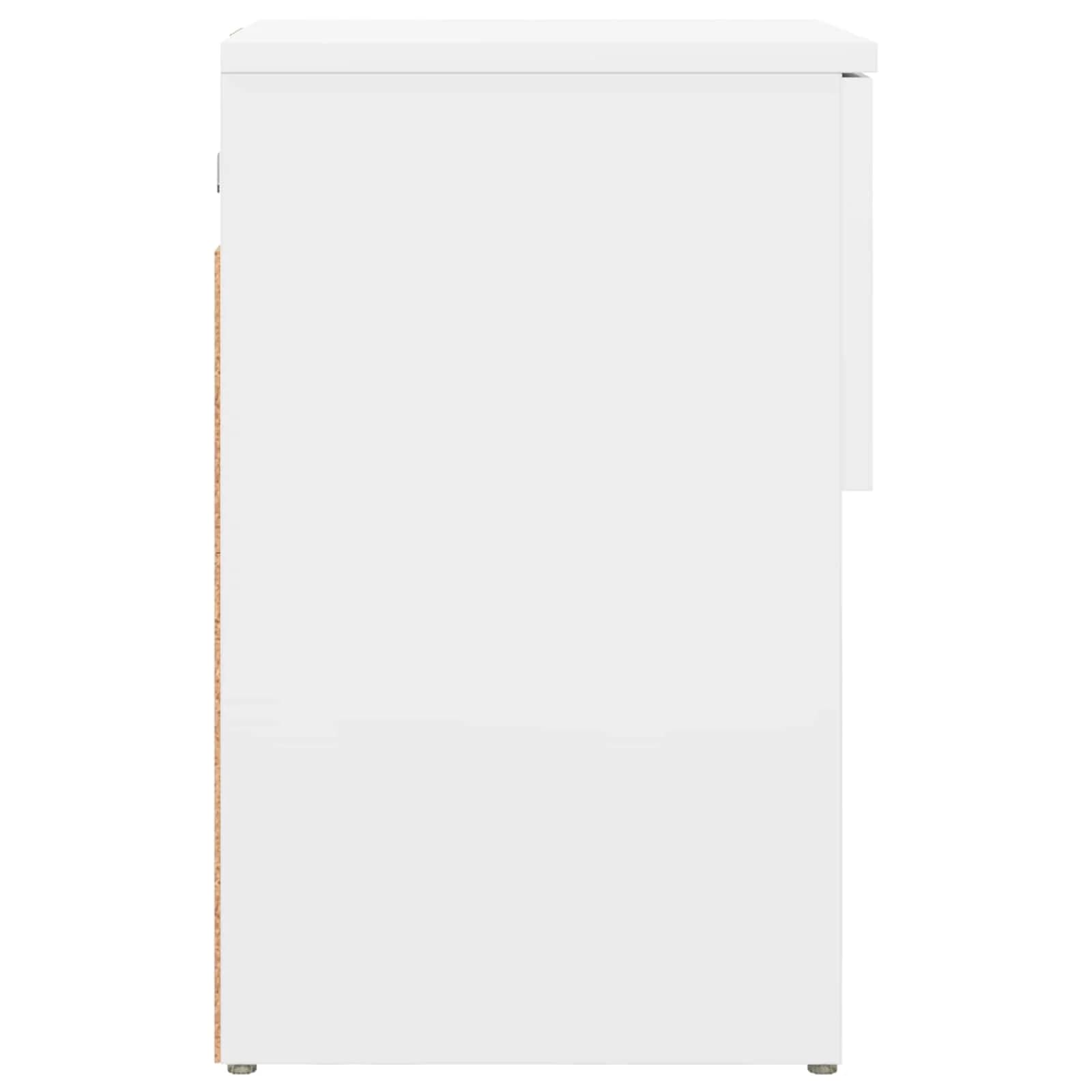 Posteljna omarica 2 kos Bela 29 x 31,5 x 49 cm Inženirski les - slika 8