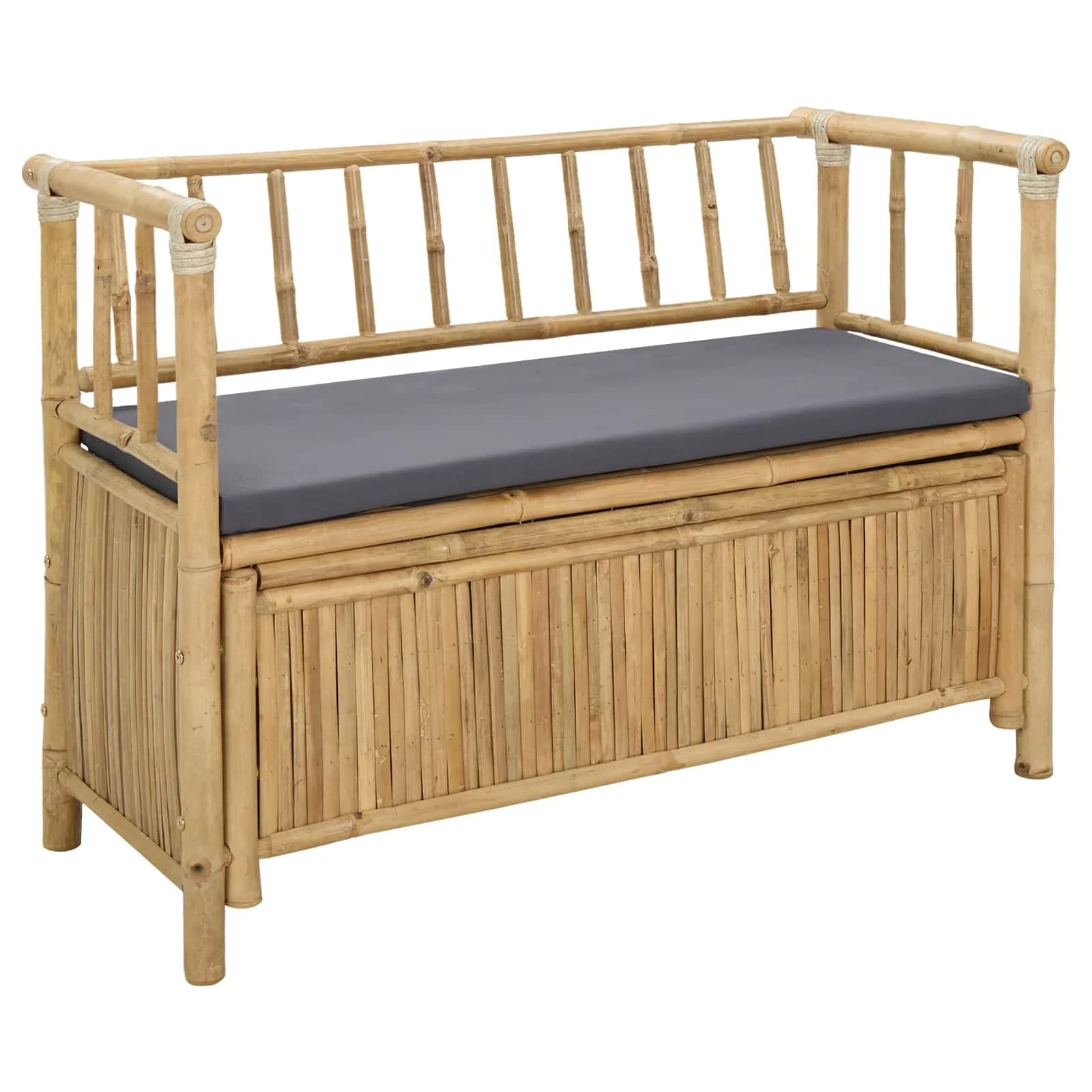 Parkovna Shramba Klop 110 x 47 x 80 cm Bambus Naravna - slika 2