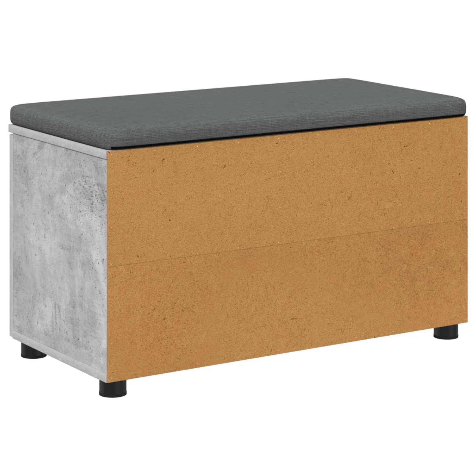 Haldna klop Beton Siva 80 x 38 x 46 cm Oblikovan Les in Tkanina - slika 8