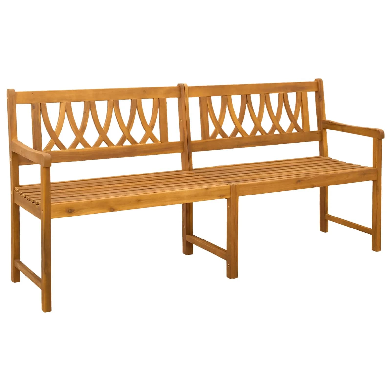 Zunanja klop Naravna 180 x 55,5 x 90 cm Masiven les akacije - slika 2
