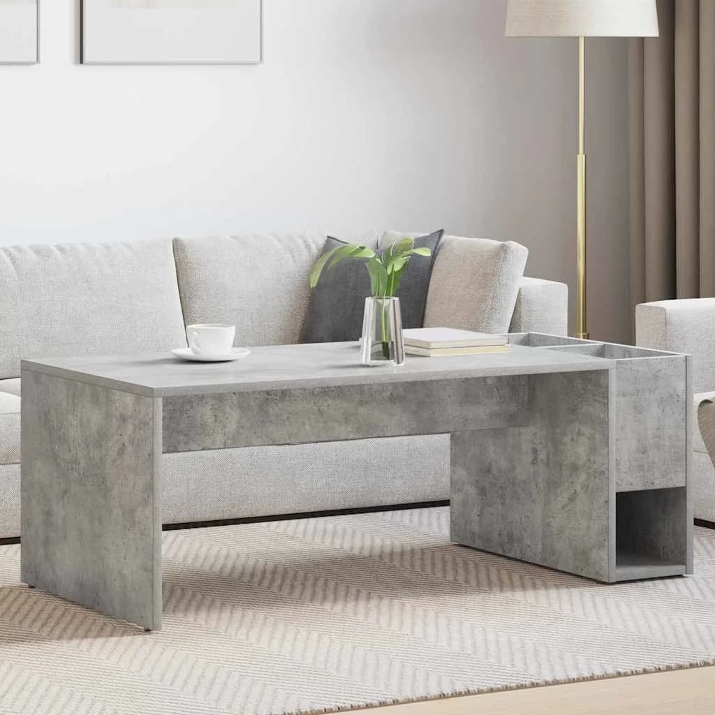 Klubska miza Betonsko siva 101,5 x 50 x 37 cm Inženirski les