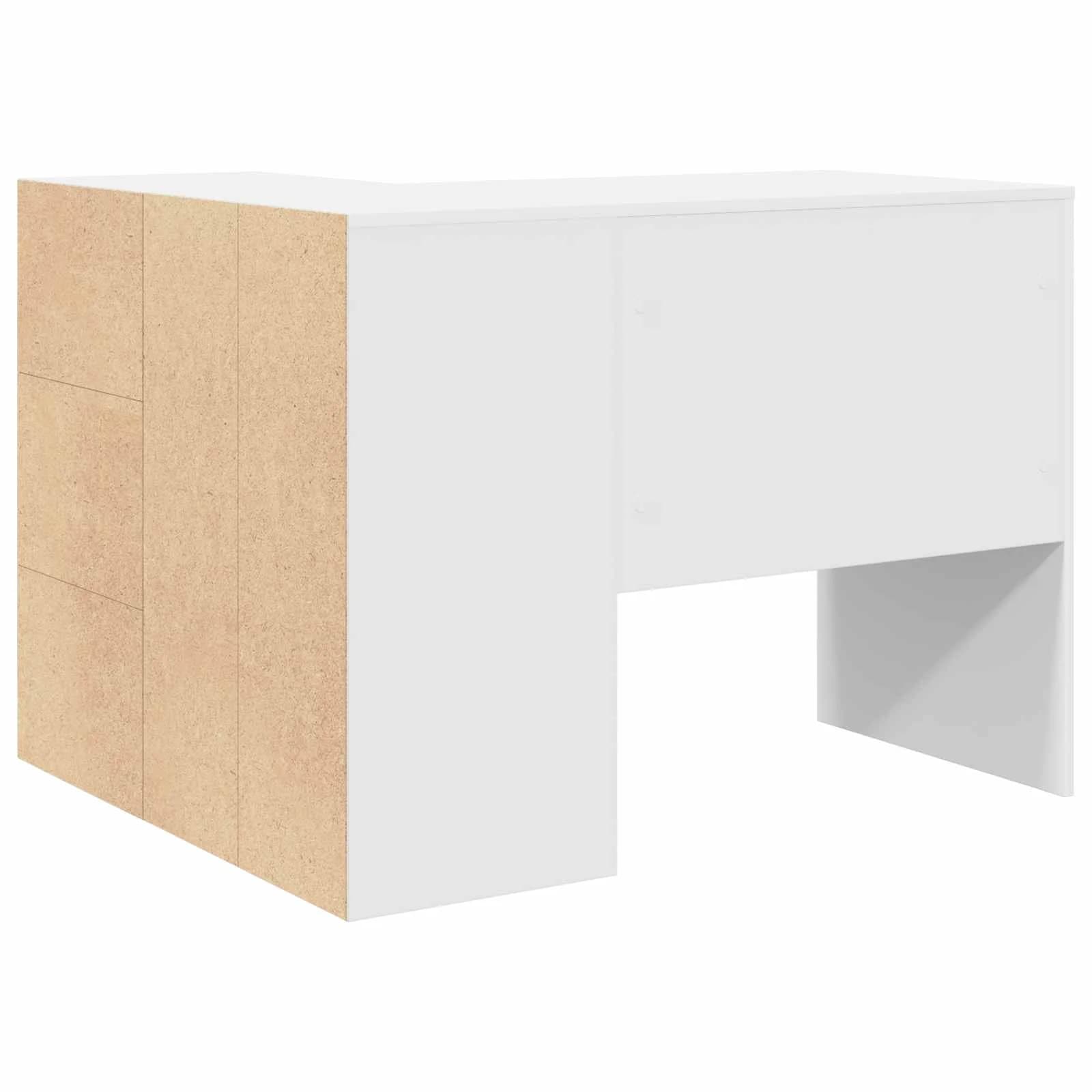 Kotniška miza s predalom Bela 102 x 88 x 75 cm - slika 9