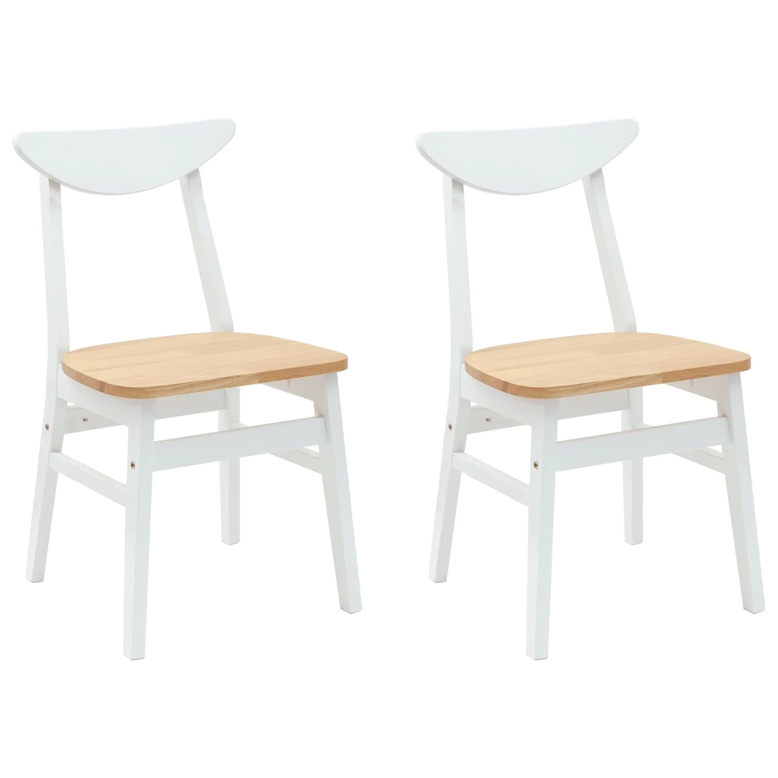 Jedilni stoli 2 kos Masivno gumovo les Bela 42 x 47,5 x 81 cm - slika 2