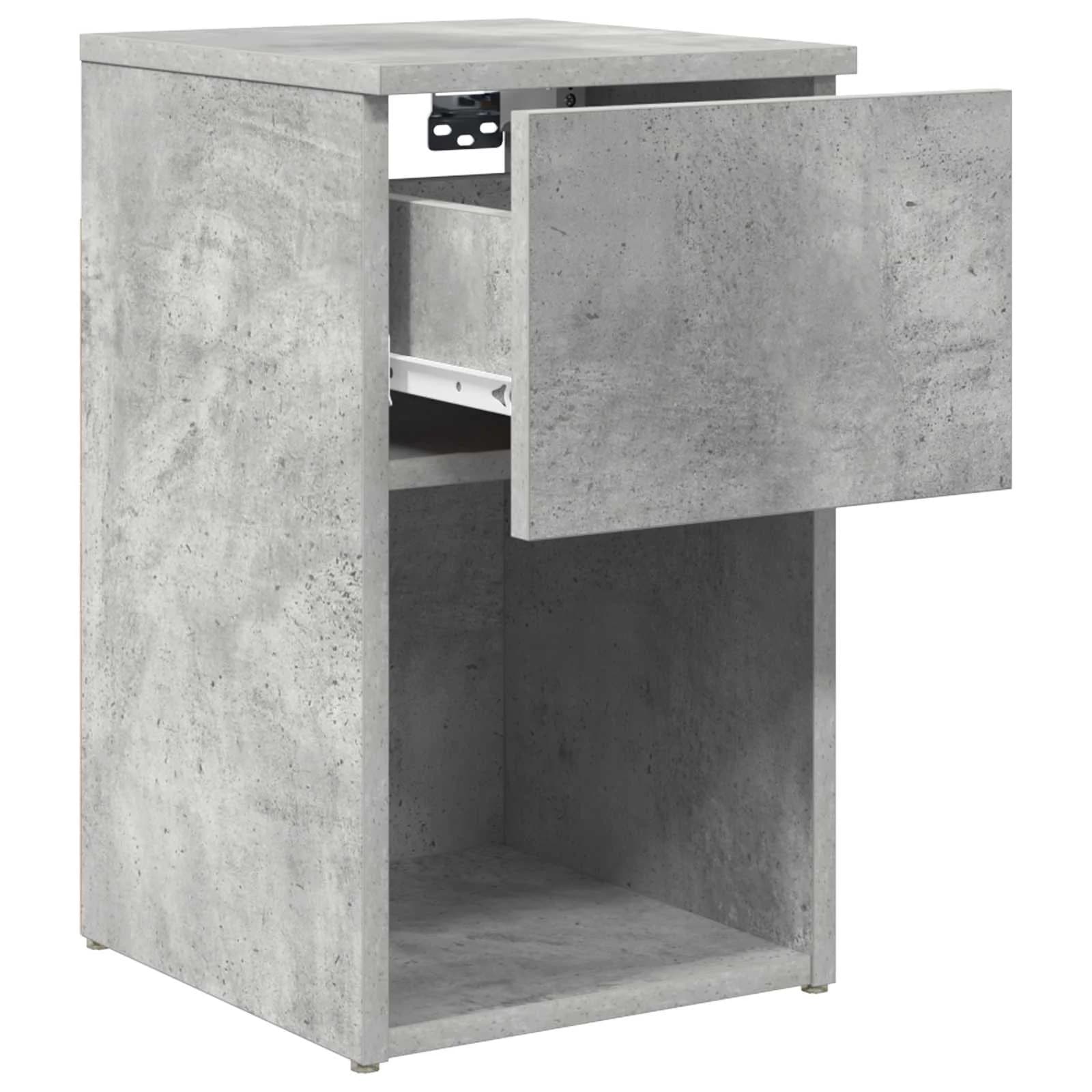 Posteljna omarica 2 kos Betonsko siva 29 x 31,5 x 49 cm - slika 6