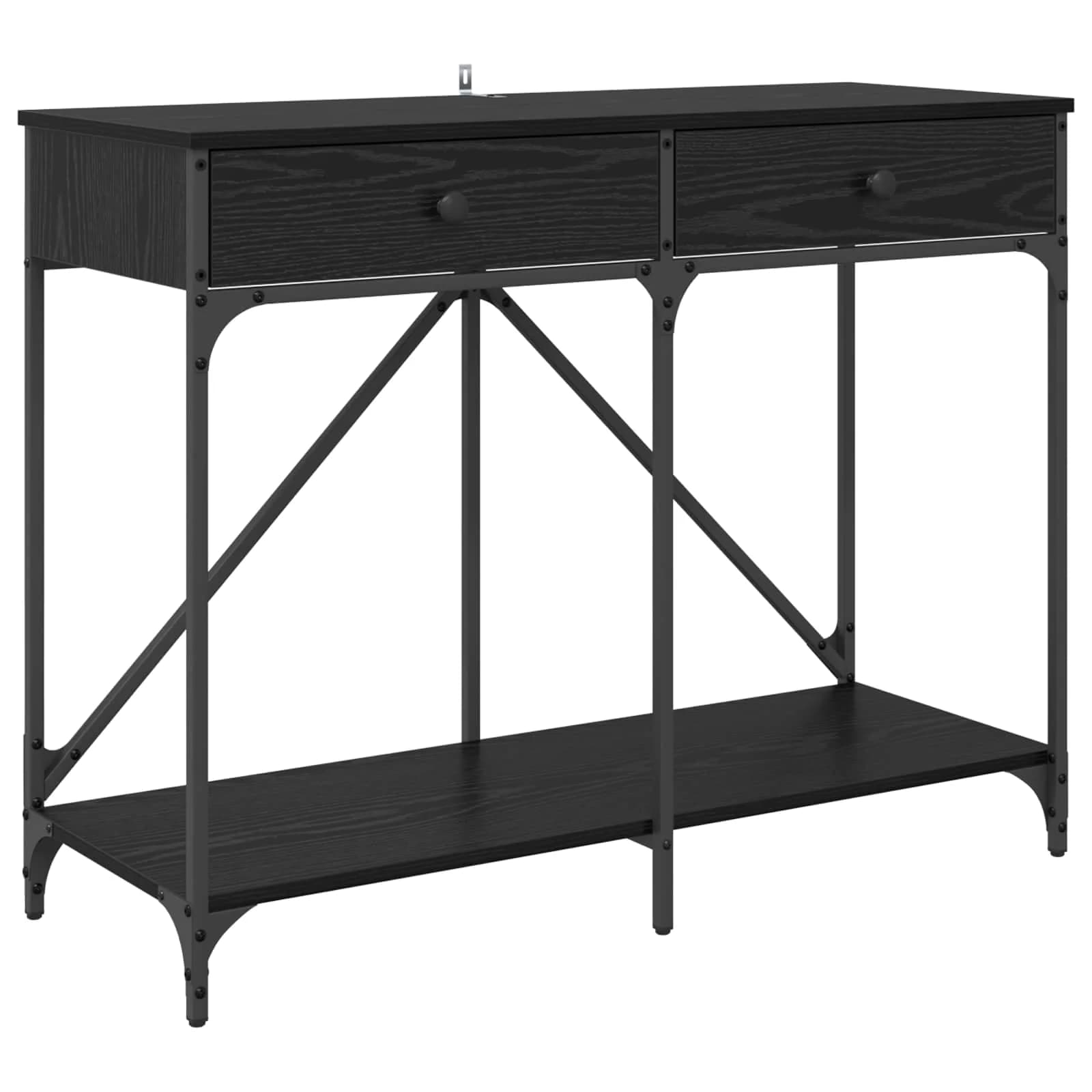 Konzolna miza Črna Orehovina 100 x 39 x 78,5 cm Inženirski les - slika 2