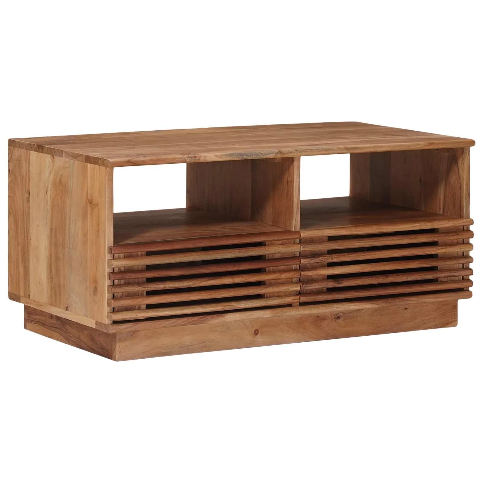 Ročno izdelana miza za kavo Teak rjava 85 x 45,5 x 40 cm - slika 3