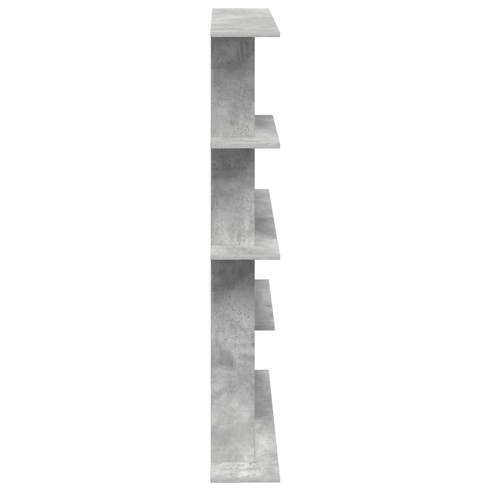 Stenska polica Betonsko siva 102 x 20 x 130 cm Inženirski les - slika 5