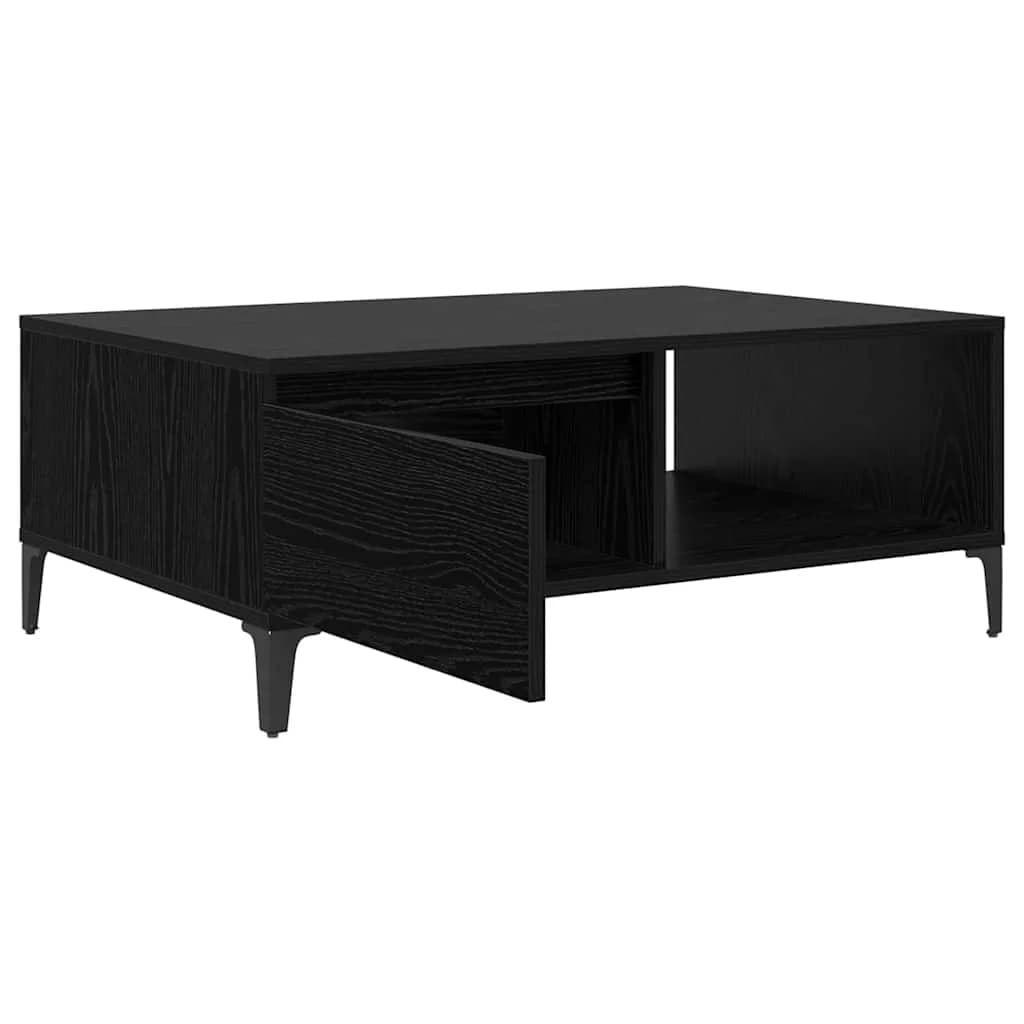 Klubska miza Črni hrast 90 x 60 x 35 cm Inženirski les - slika 5